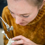 Holly Clifford at work. Yorkshire Artspace 2020